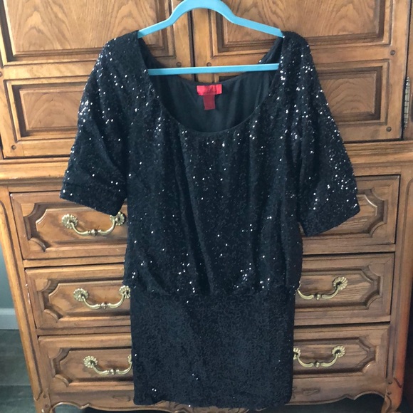 Black Sequin Dress - Picture 3 of 3